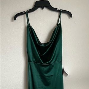 Windsor Cowl Neck Satin Dress
